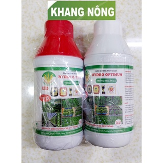 combo 2 chai dinh dưỡng thủy canh (group A và group B) chuyên trồng rau chai 500ml