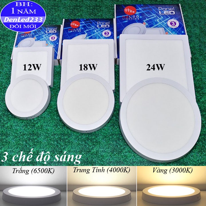 ĐÈN LED ỐP TRẦN VIỀN TRẮNG 12W-18W-24W SÁNG 3 CHẾ ĐỘ. BẢO HÀNH 2 NĂM