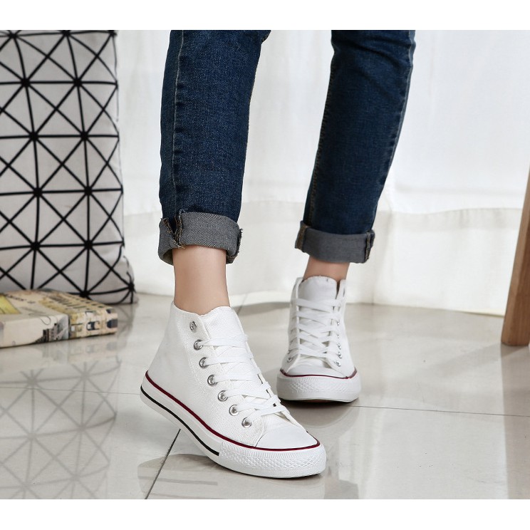 Giày Sneaker Nữ 1970s Cổ Cao Đế 3 Lớp Hot Hit K09