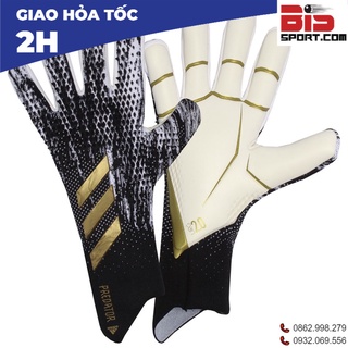 Găng Tay Thủ Môn Adidas Predator Trắng Đen Loại Gai [ Được Đánh Giá Bám Dính Cực Cao 9/10 ]