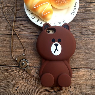 Ốp gấu nổi Brown 3D siêu dễ thương.