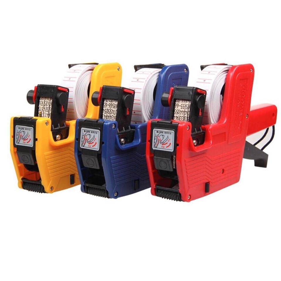 Combo máy bấm giá, giấy in team giá tiền cầm tay