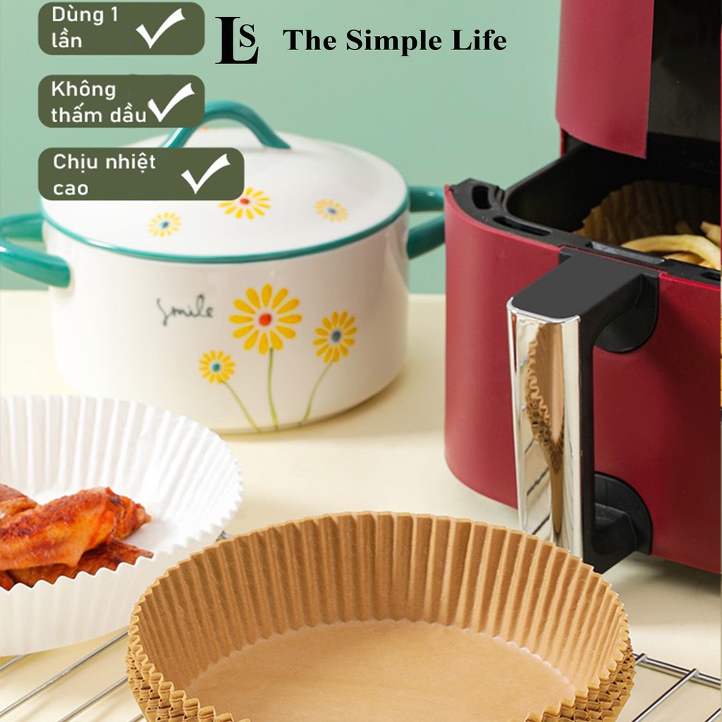 Giấy lót nồi chiên không dầu, giấy nến lót nồi chiên không dầu, hấp bánh bao thấm dầu, chống dính cao cấp [CHÍNH HÃNG]