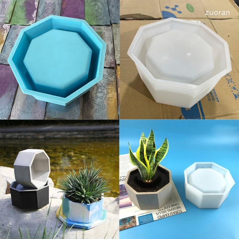 Khuôn silicon đúc chậu cây sen đá bằng nhựa resin thủ công tiện dụng để trang trí nhà cửa