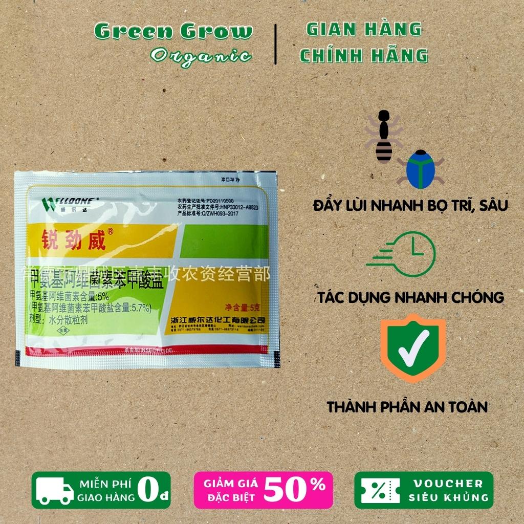 Chế phẩm sinh học phòng trừ bọ trĩ, nhện, rệp, sâu đục thân WELLDONE nội đại Trung Quốc dòng sinh học MS122 GREEN GROW