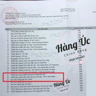 (chính hãng) Canxi D3 Ostelin Úc 130 viên