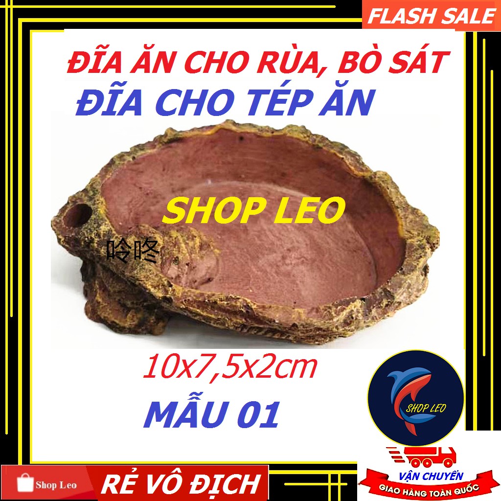 [Mã PET20K giảm 20K đơn 250K] Đĩa đựng thức ăn cho rùa, bò sát - khay đựng thức ăn cho bò sát -shopleo