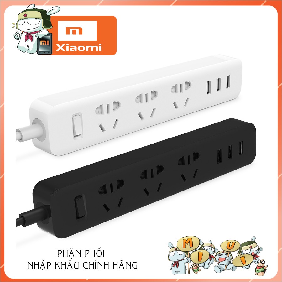 Ổ cắm điện Xiaomi Mijia mới với 3 USB 2A Sạc nhanh