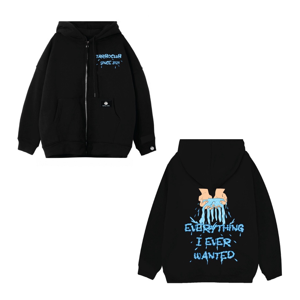 ÁO KHOÁC NỈ TARBO.CLUB - HOODEI ZIP WATER NAM NỮ - Nỉ LOCAL BRAND
