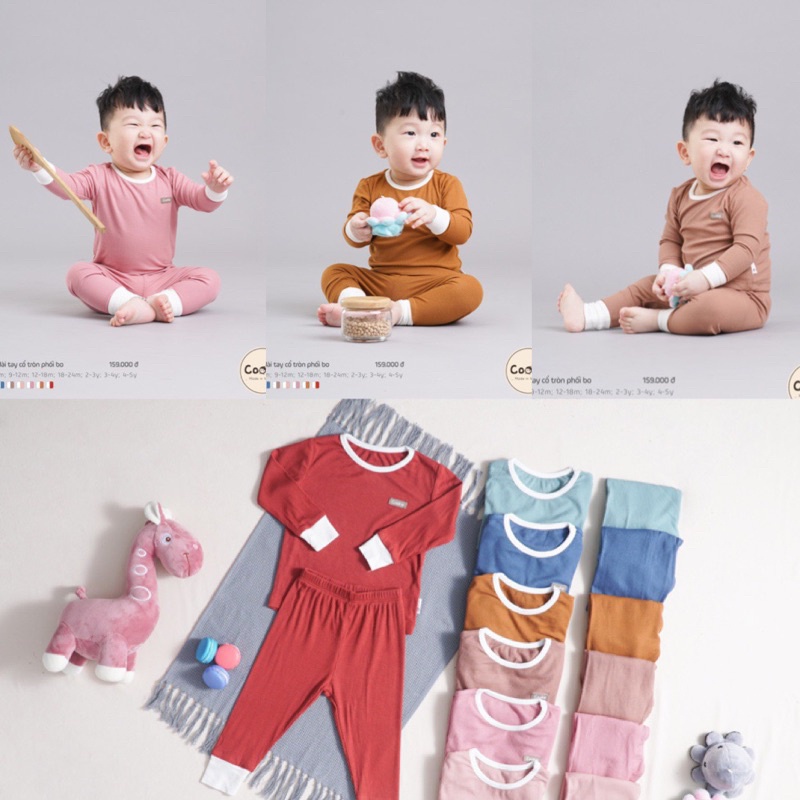 Cookie - Bộ cộc tay phối mềm mát cho bé trai gái