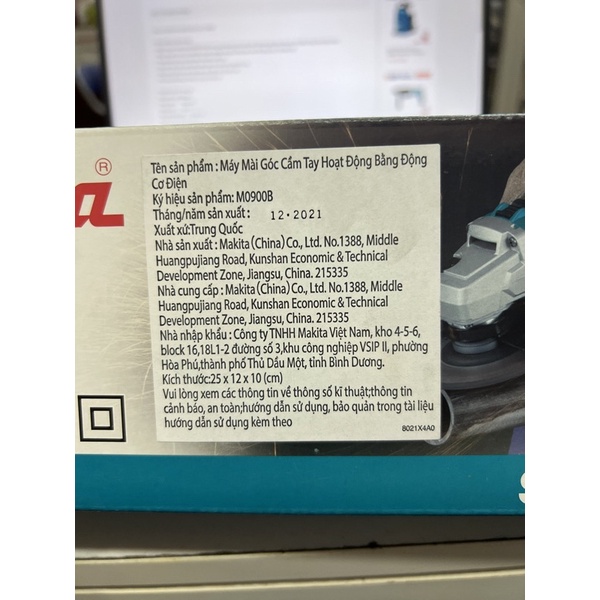 Máy mài góc cầm tay bằng điện Makita M0900B