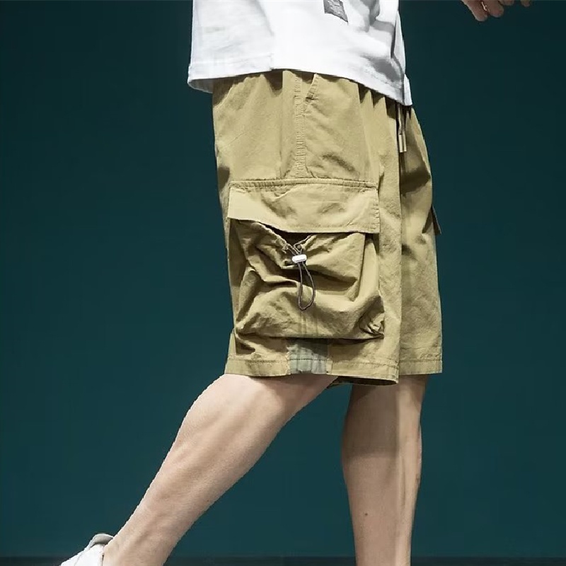Quần Short Kaki Dáng Rộng Nhiều Túi Thời Trang Mùa Hè Cho Nam Size M-3XL