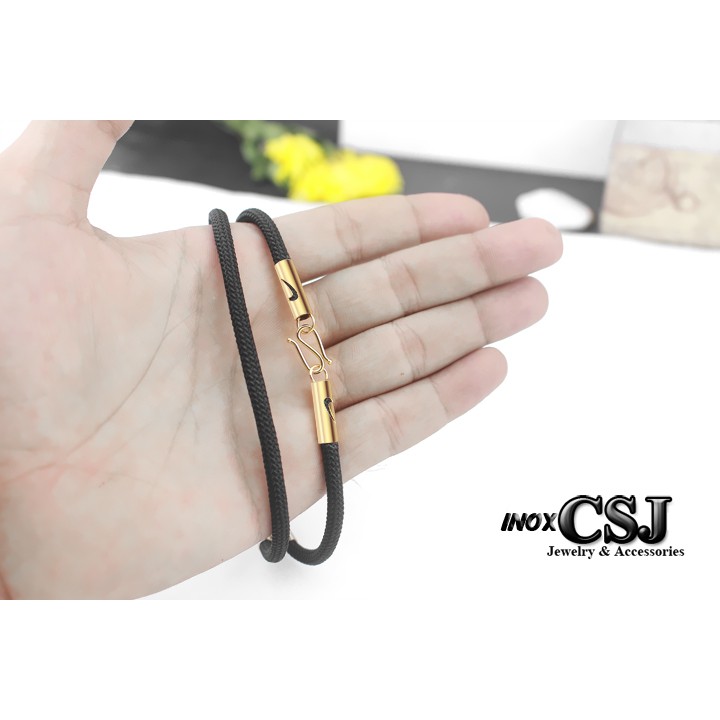 Dây chuyền dù Thái bọc khoen N mạ vàng đẳng cấp sang trọng cho phái mạnh