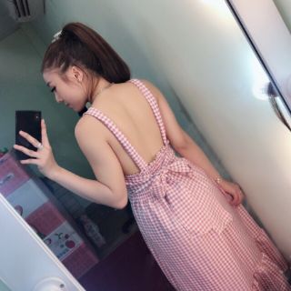 Đầm maxi caro siêu cute