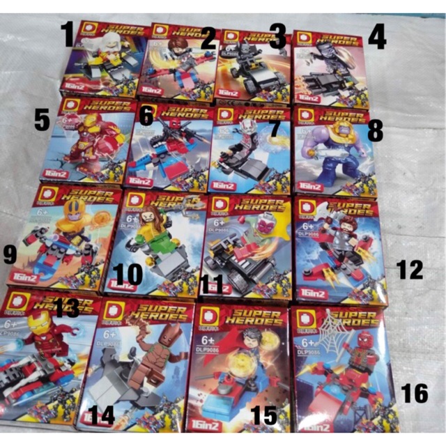 Combo 16 mẫu super hero