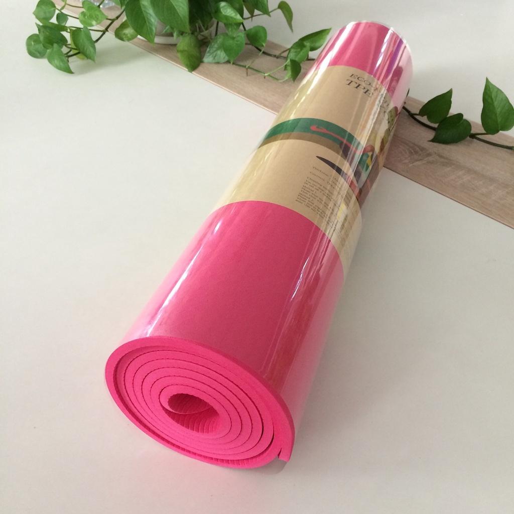 Thảm tập YOGA TPE 2 lớp dày 6mm chống trơn trượt an toàn không mùi ZAZU