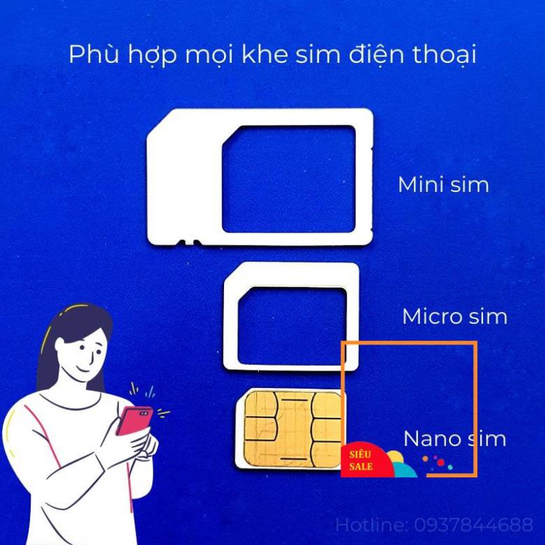 Phôi sim trắng MobiFone tự thay tại nhà tương thích Iphone IOS 14 - Chuẩn phôi mạch đồng 4G MOBIFONE sim 3 in 1