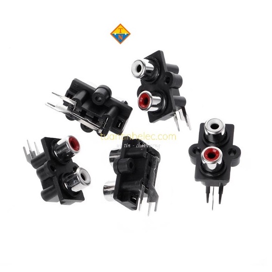 Đầu nối giắc cắm âm thanh stereo cổng rca 2 vị trí gắn pcb #phụ kiện âm thanh