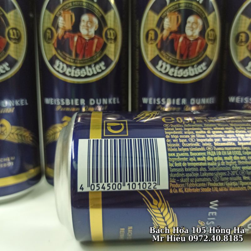 [Hỏa tốc] Bia Apoftel Weissbier Dunkel 5,3% thùng 24 lon 500ml