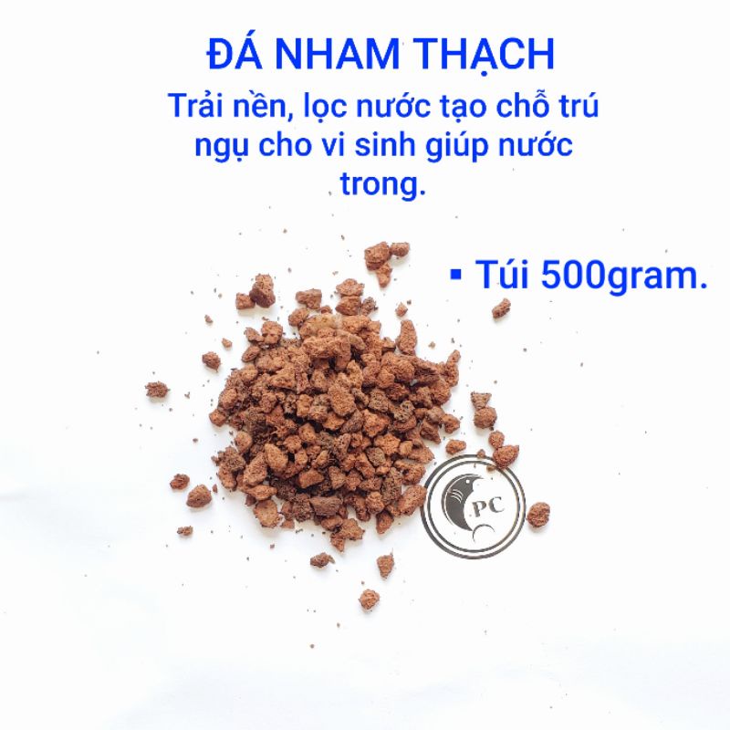 500g đá nham thạch đỏ trang trí và trải nền hồ cá