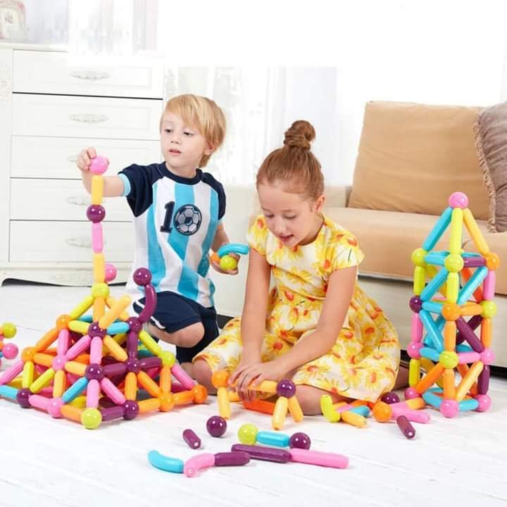 ĐỒ CHƠI TRẺ EM - BỘ NAM CHÂM XẾP HÌNH THÔNG MINH (64 CHI TIẾT) CHO BÉ TỪ 1 TUỔI TRỞ LÊN. GIÚP BÉ TĂNG SỰ SÁNG TẠO & TƯ D