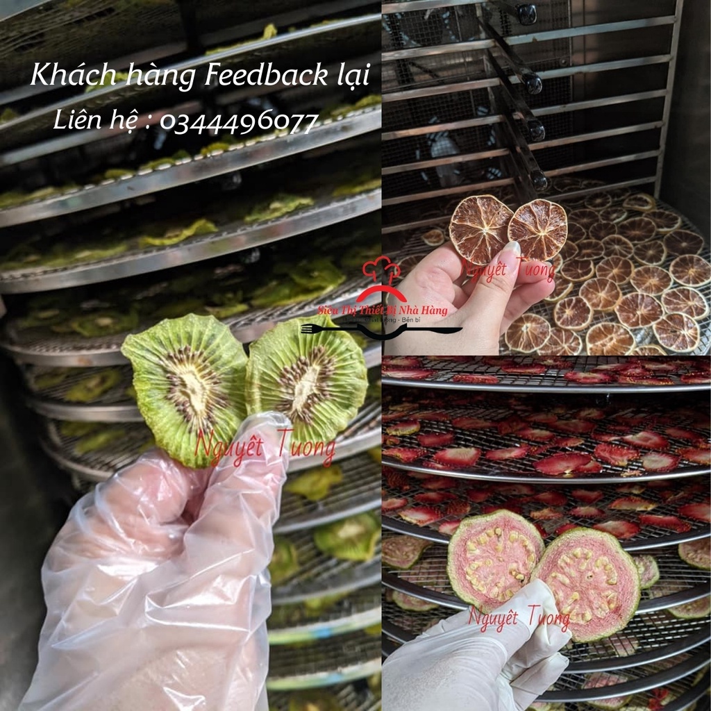 Máy sấy hoa quả, thực phẩm, hoa khô , dược liệu. Tủ sấy 16 khay trục xoay CHÍNH HÃNG SEPTREE
