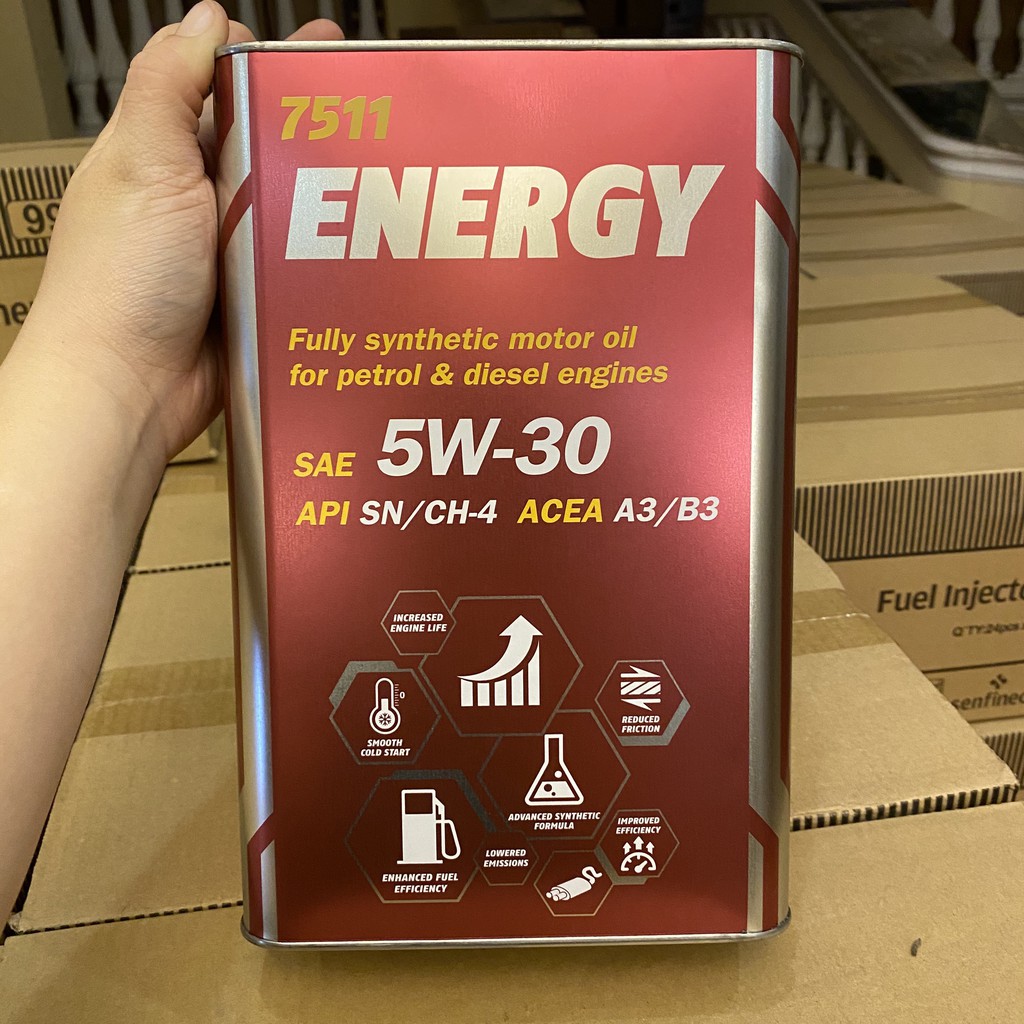 Nhớt Xe Máy MANNOL Energy 5W-30 SN/CH-4 - 7511 1L/ 4L Hàng Đức Cao Cấp HONEYSHOP86