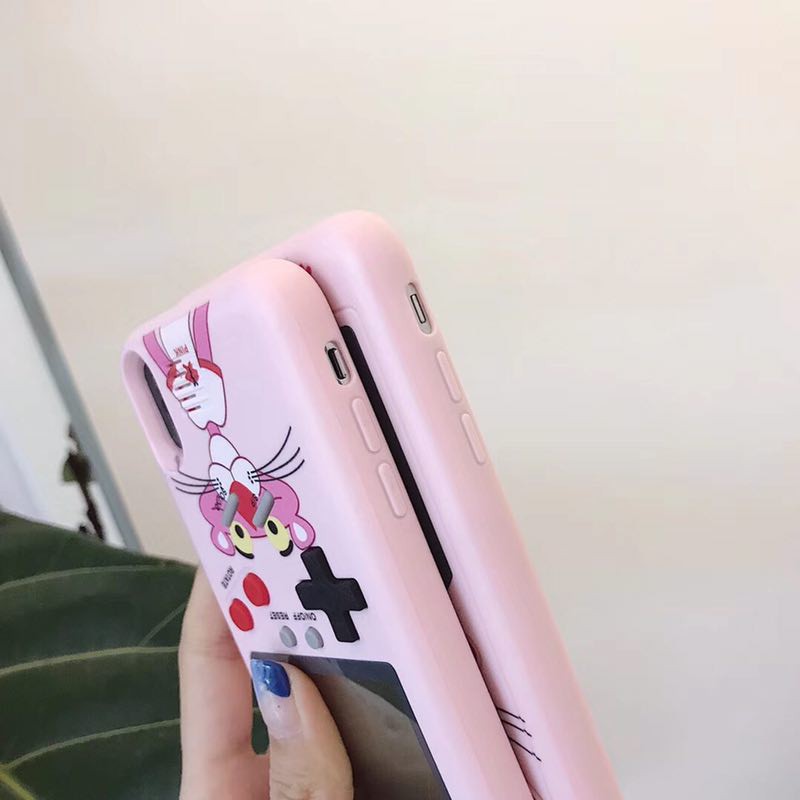 Ốp lưng máy chơi game cổ điển họa tiết báo hồng cho điện thoại iPhone 11 Pro Max 6/6s/6p/6sp/7/7p/8/8p/X/XR/XS/XS