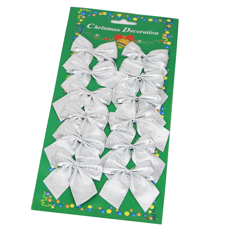 Bộ 12 Nơ Trang Trí Cây Thông Noel 5cm - 6cm