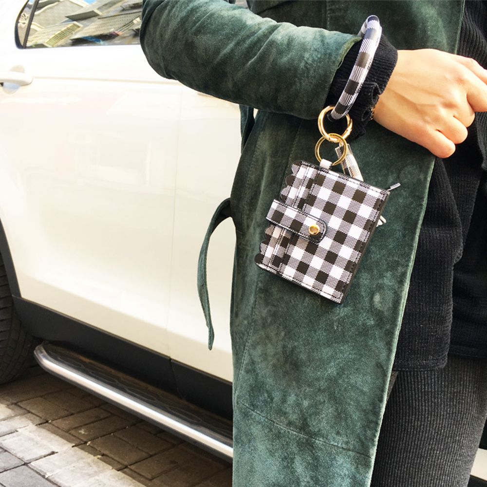 QQMALL Women Keychain Card Bag Mini Card Wallets Wristlet Bag Bracelet Snake Fashion Bangle Multifunctional Girls Coin Purses