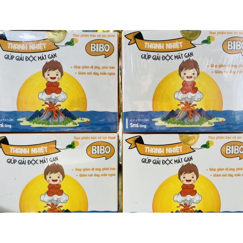 THANH NHIỆT BIBO – Giúp giải độc mát gan, thanh nhiệt, giảm dị ứng , phát ban, mề đay, mẩn ngứa (20 ống)