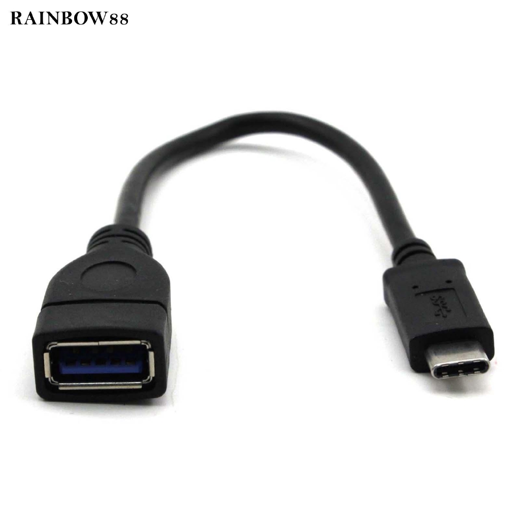 rainbow88 Female Cable Generic Usb 3.1 hub durable iPhone Type-C Male to USB 3.0 Type-A Black Cute