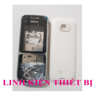 VỎ NOKIA C201 MÀU TRẮNG KHÔNG PHÍM