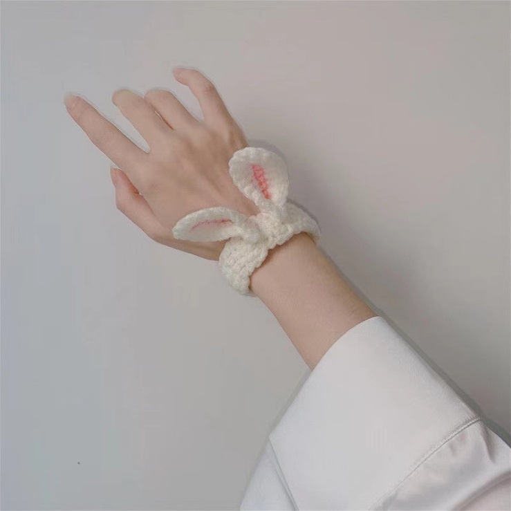 Mới dễ thương len dệt kim Động vật thỏ Ếch cà rốt mèo Tai đeo tay cho bé gái Bé trai Trẻ em Đồ trang sức bằng tay Vòng tay dệt kim Quà tặng sáng tạo