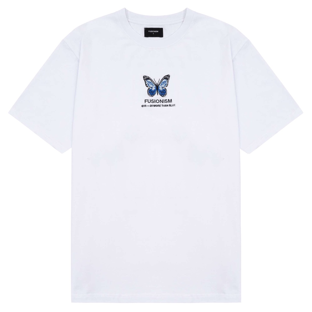 Áo thun thêu hình Butterfly Fusionism - Màu Trắng - Unisex - Form Oversize