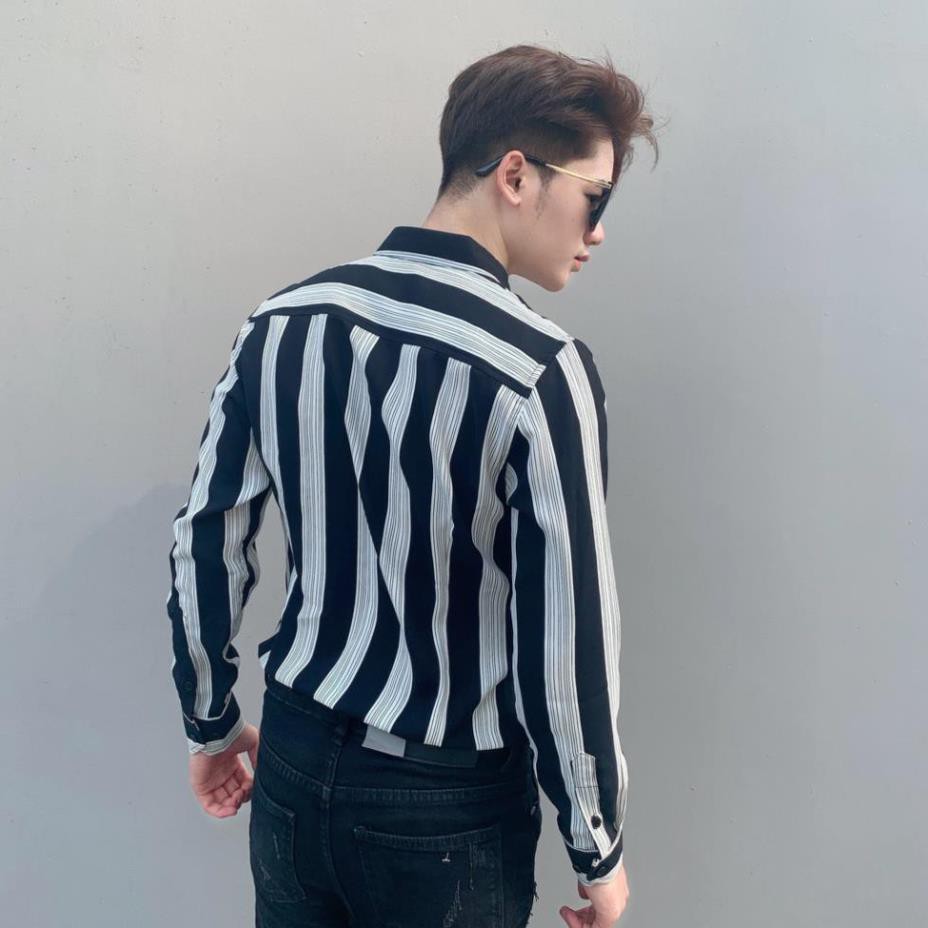 Áo sơ mi nam dài tay thời trang, sơ mi lụa đẹp công sở cao cấp họa tiết sang trọng shop44 | BigBuy360 - bigbuy360.vn