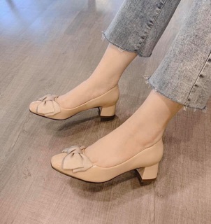 Giày búp bê nơ lụa 3 phân (Ev962)