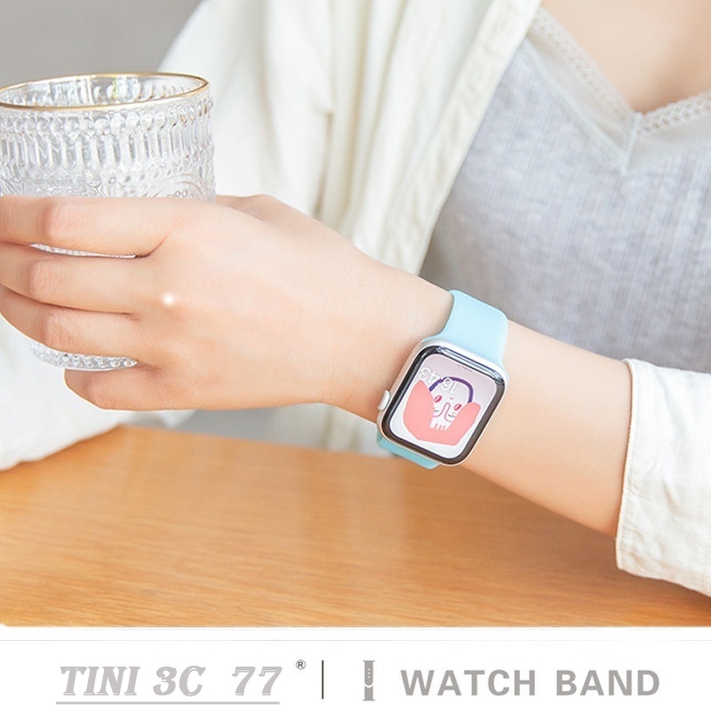 Dây đeo silicon cho đồng hồ thông minh Apple Series IWatch 7 / 6 / 5 / 4 / 3 /SE 44mm / 40mm / 42mm / 38mm /41mm / 45mm Dây đeo Apple Watch