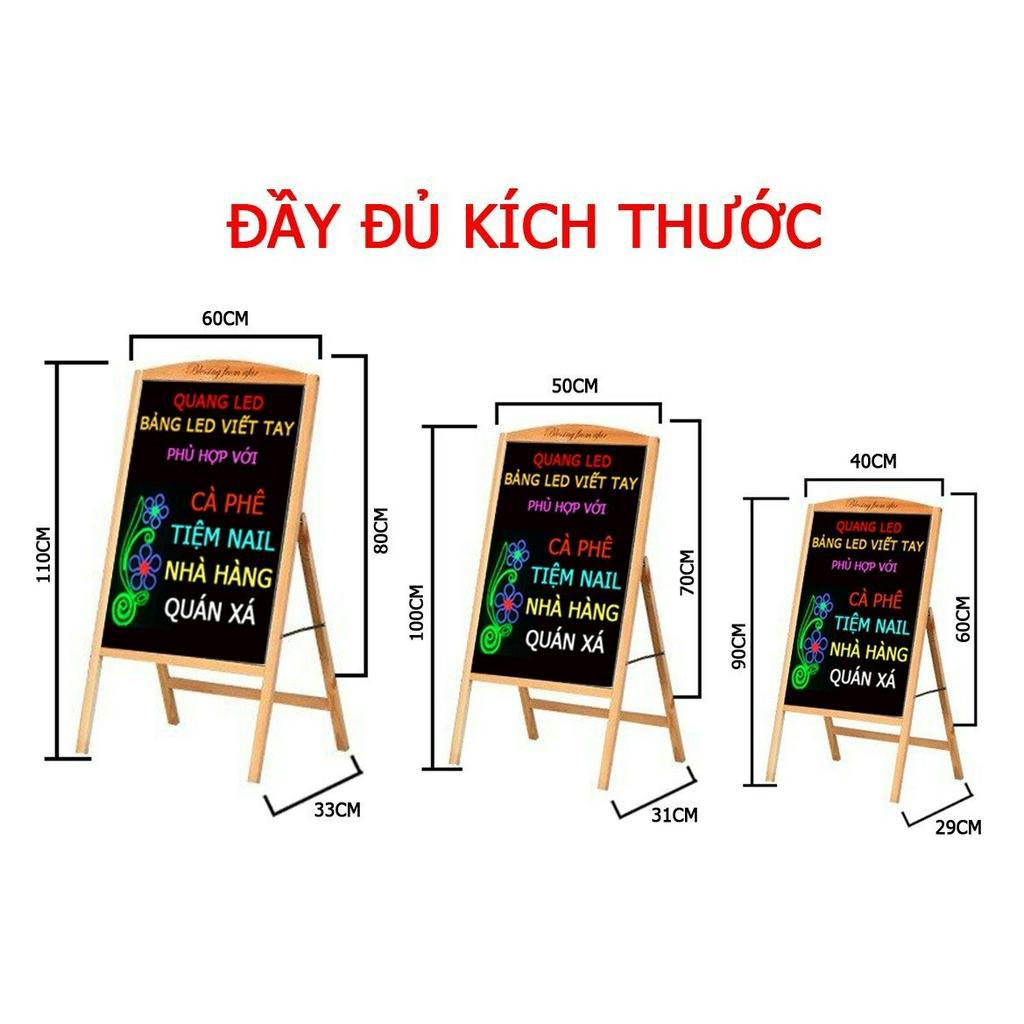 Bảng Led Huỳnh Quang khung gỗ 60x80cm, 50x70cm, 40x60cm