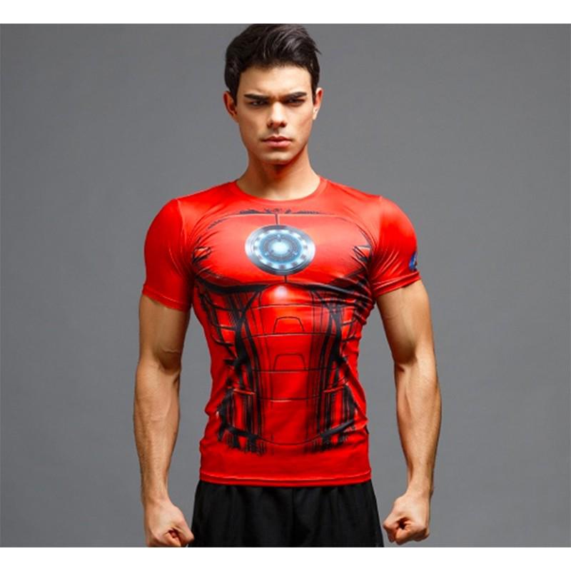 Áo thun nam ngắn tay in 3d hình ironman