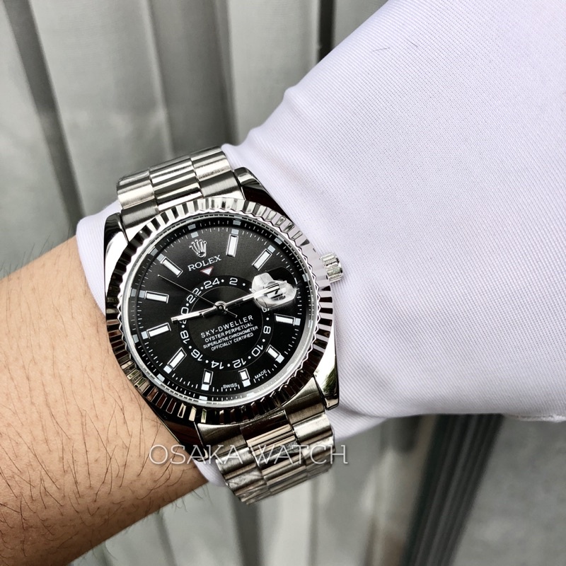 Đồng Hồ Nam Rolex 38mm Máy Nhật Dây Kim Loại Thép Không Gỉ Đúc Lịch Ngày Mới