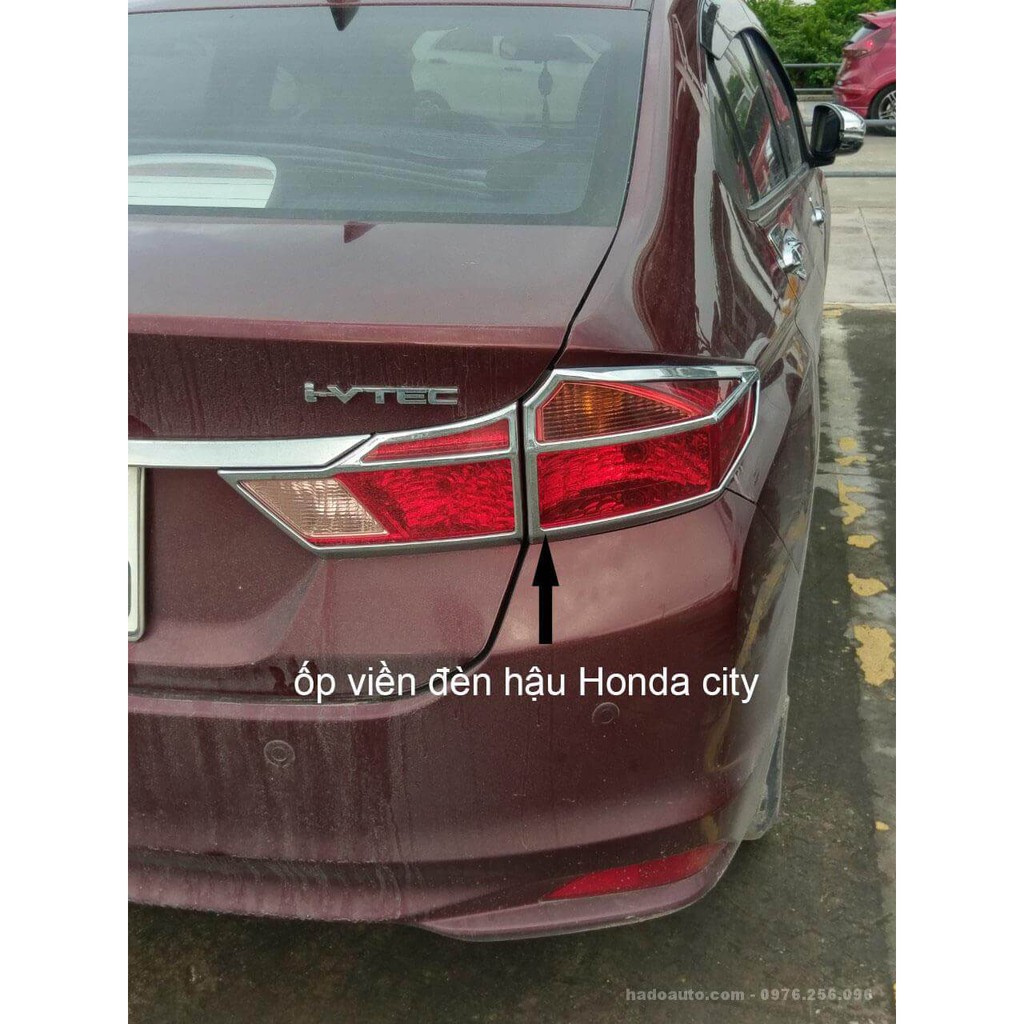Ốp viền đèn pha, hậu xe Honda City 2017- 2020, 2021, 2022 - Mạ crom sáng bóng