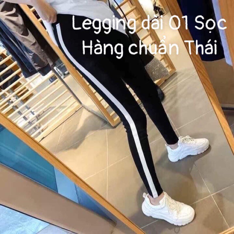 Legging Dài 01 Sọc - Hàng chuẩn thun Thái
