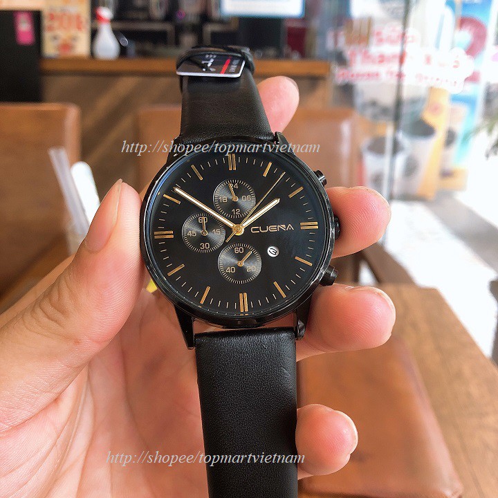Đồng hồ nam CUENA day da chính hãng - Đồng hồ nam CUEA38