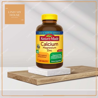 Viên uống bổ sung canxi Nature Made® Calcium Magnesium Zinc With vitamin D 300 của Mỹ