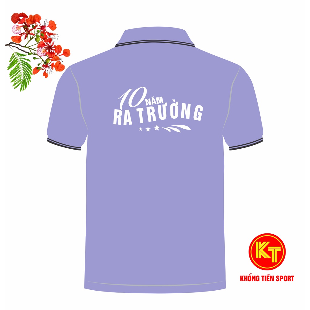 Áo Thun Ngắn Tay Cổ Trụ Đồng Phục Họp Lớp 10 Năm Ra Trường