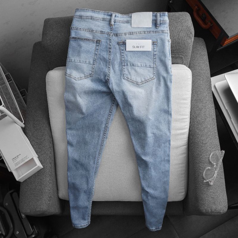 [⚡Giá rẻ⚡️] Quần jean nam slimfit ống ôm nhẹ jean co giãn vnxk chất xịn | BigBuy360 - bigbuy360.vn