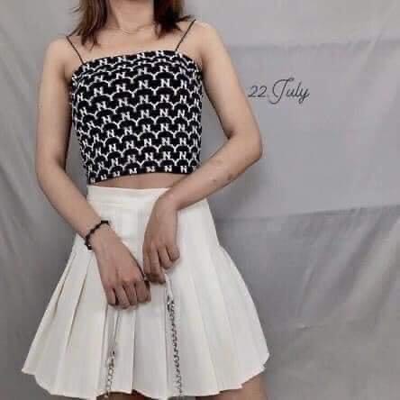 [SIÊU HOT] Áo Croptop Hai Dây Nữ - Áo 2 Dây Chữ Nhỏ N. Y HOT TREND