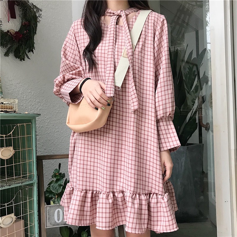 đầm suông kẻ MS15-Đ