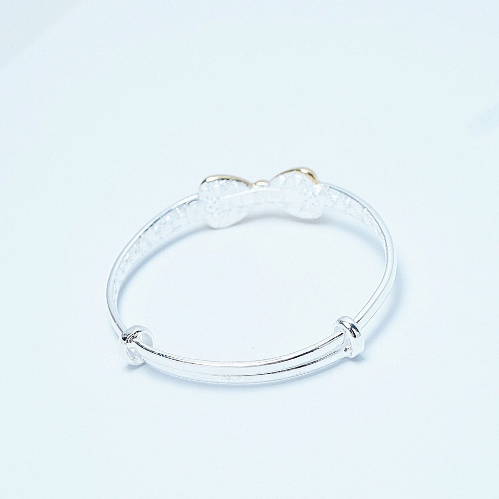 Vòng tay bạc bé gái Nơ dễ thương cho bé yêu QMJ Q120